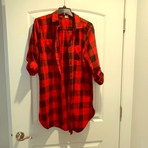 Buffalo plaid shirt/dress